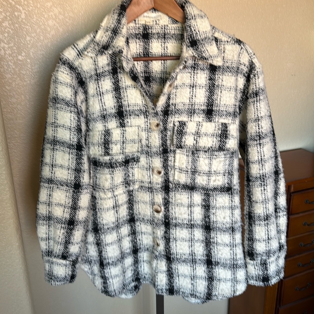 BÖHME Plaid black & white size S/M jacket
